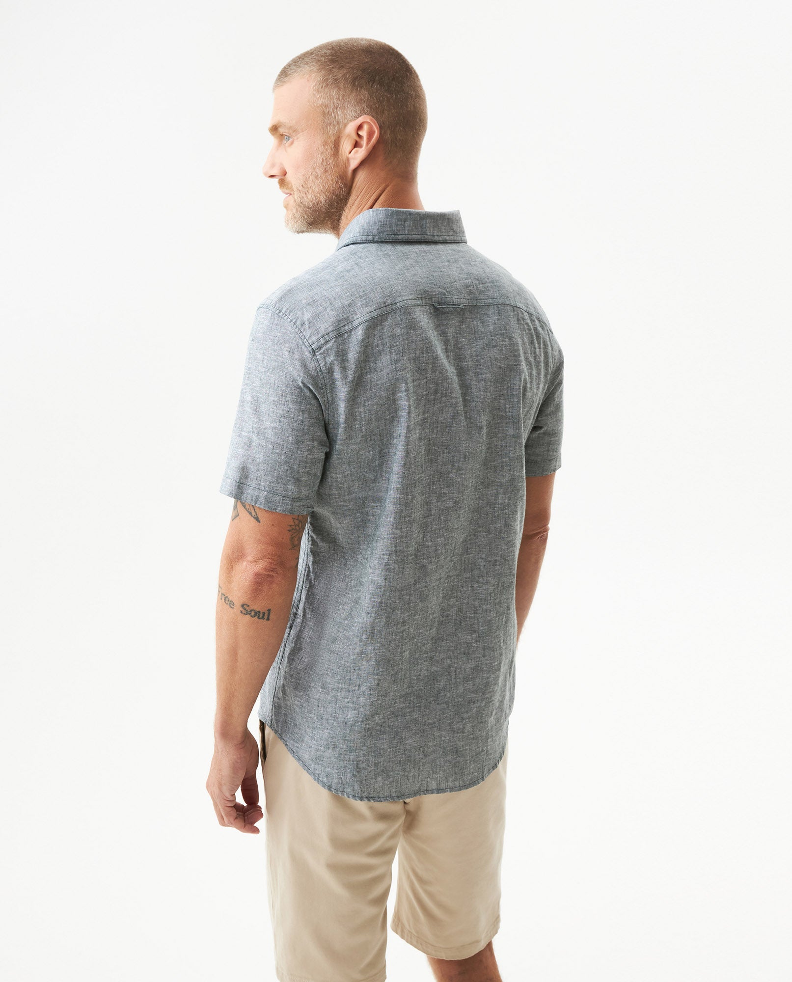 Men's Short Sleeve Shirt - Green 619G017 - 5