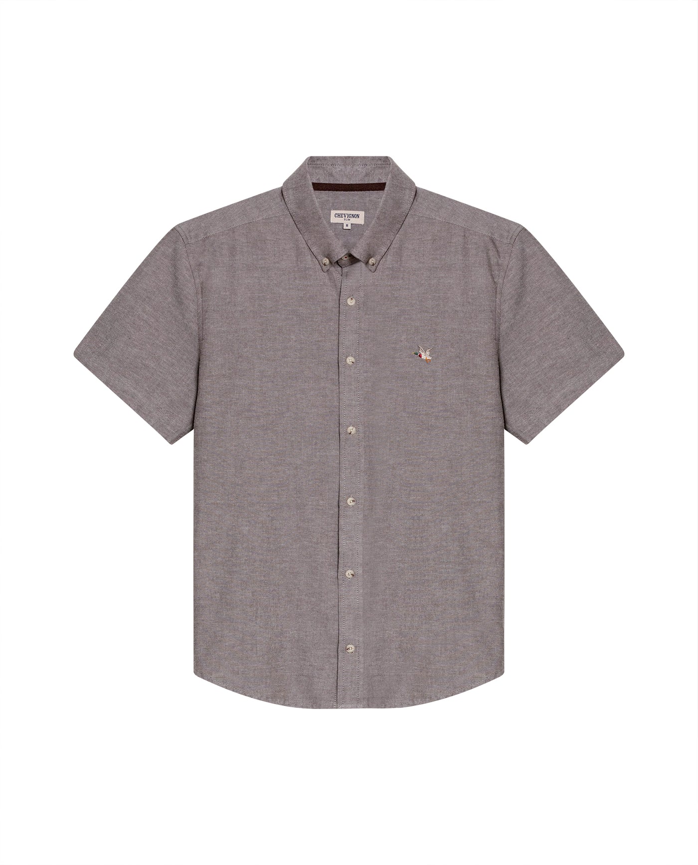 Men's Short Sleeve Slim Fit Shirt in Cotton-Tencel Blend, Lighthouse 619G018 - 2