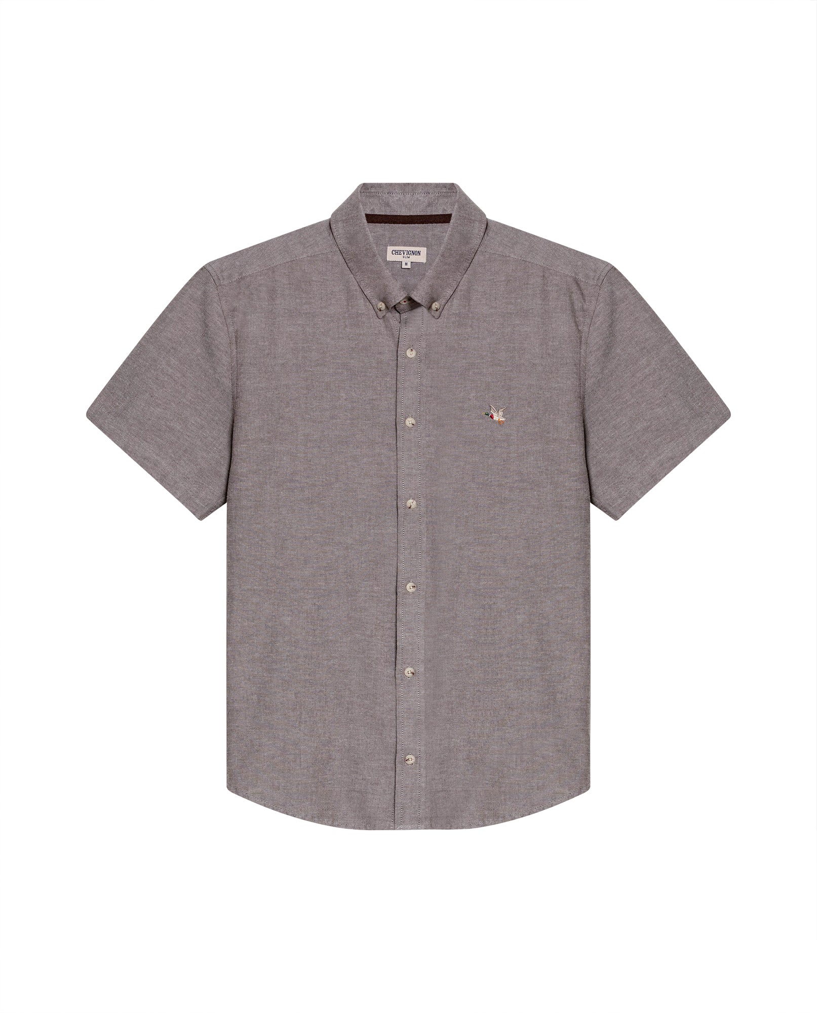 Men's Short Sleeve Shirt - Brown - 1