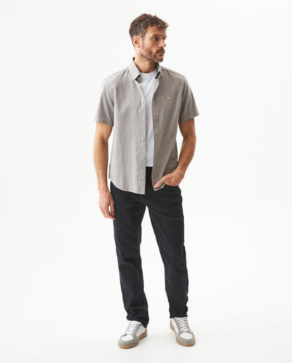 Men's Short Sleeve Shirt - Brown - 3