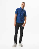 Men's Short Sleeve Relaxed Fit Button-Down Shirt, Shipyard 619G019 - 3