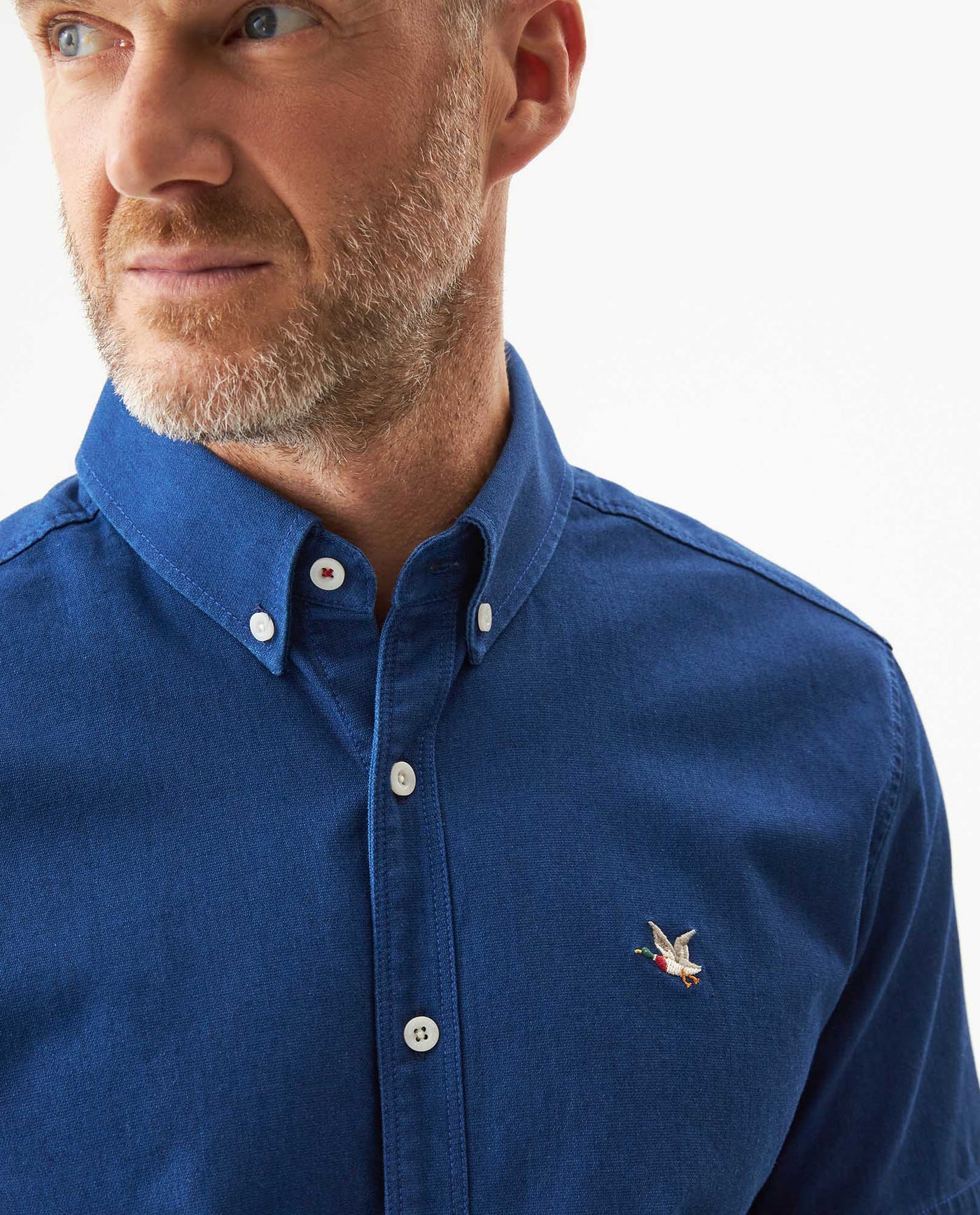 Men's Short Sleeve Relaxed Fit Button-Down Shirt, Shipyard 619G019 - 4