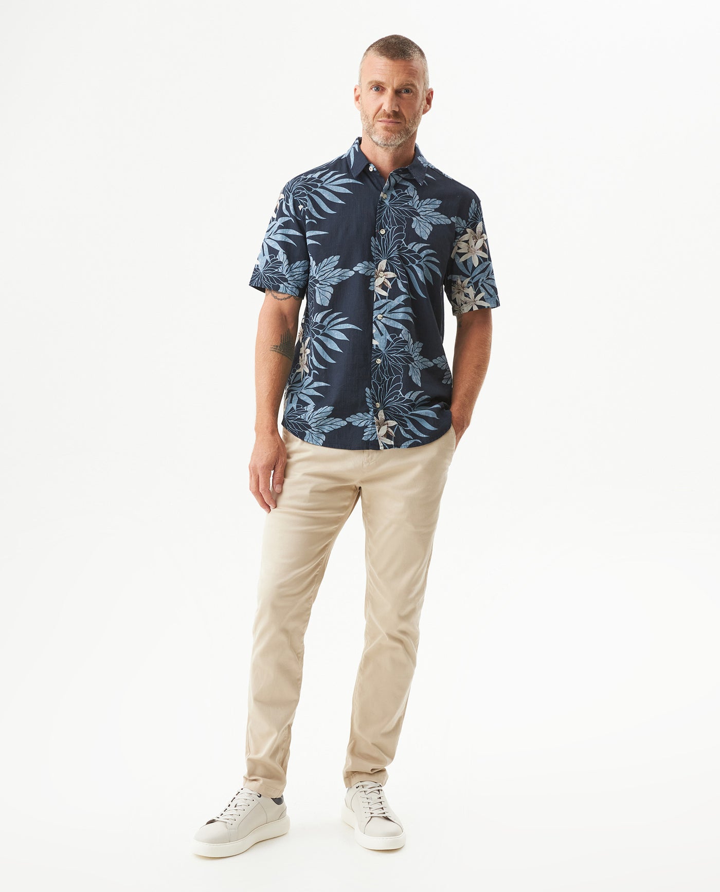 Men's Short Sleeve Shirt - Blue 619G020 - 3
