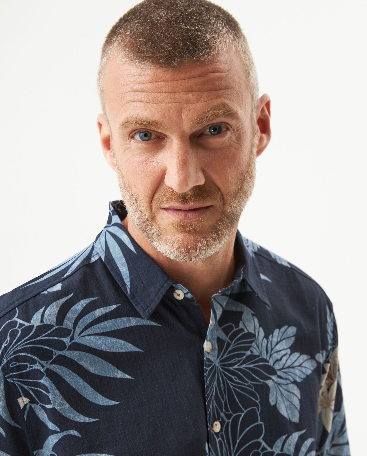 Men's Short Sleeve Shirt - Blue 619G020 - 4