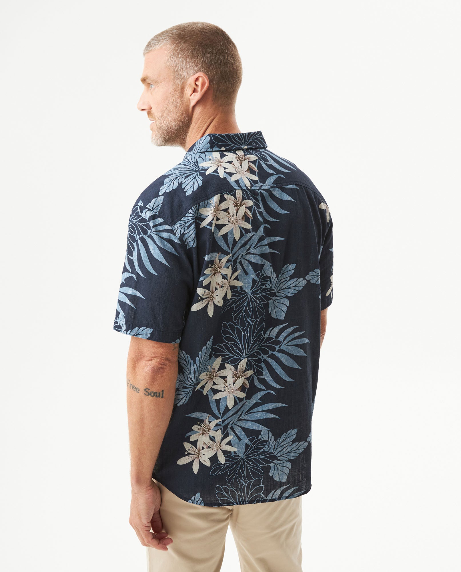 Men's Short Sleeve Shirt - Blue 619G020 - 5
