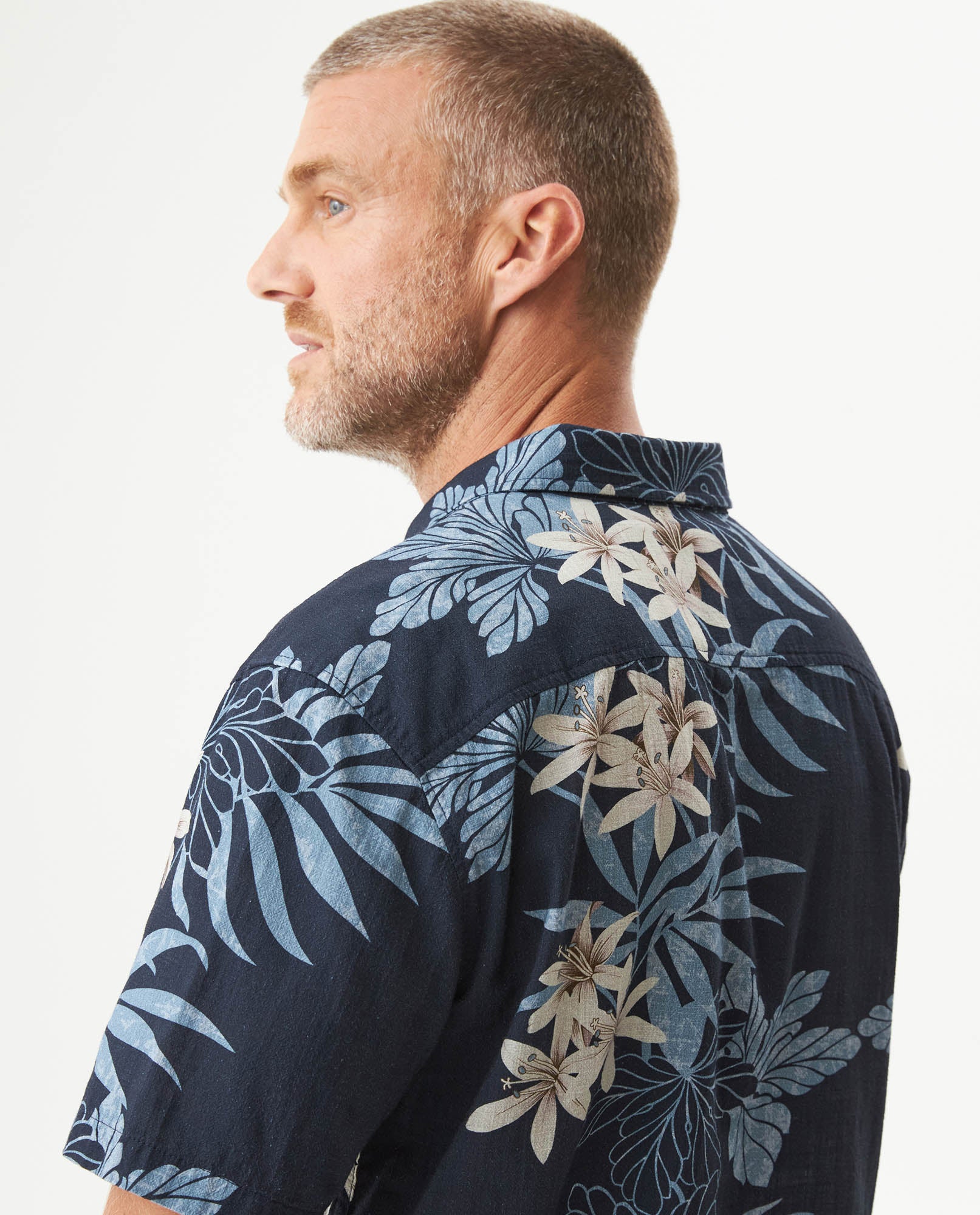 Men's Short Sleeve Shirt - Blue 619G020 - 6