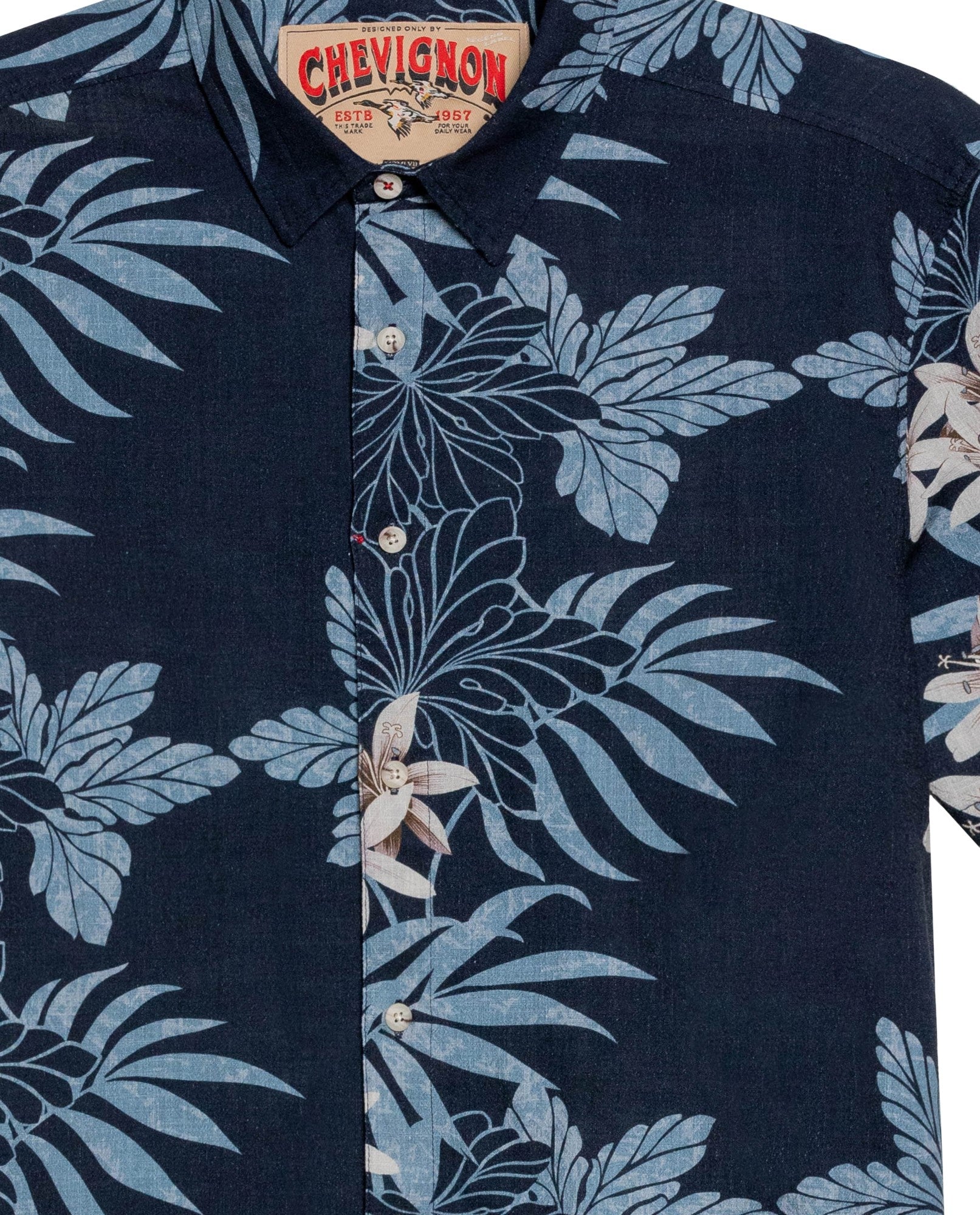 Men's Short Sleeve Shirt - Blue 619G020 - 7