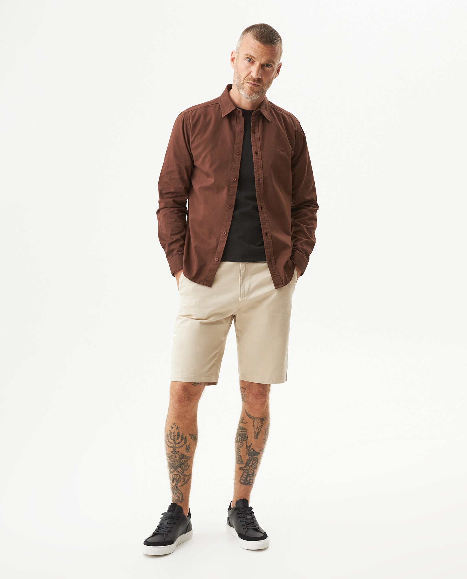 Camisa Manga Larga para Hombre - Brown 63_619G022_CAF191116_4