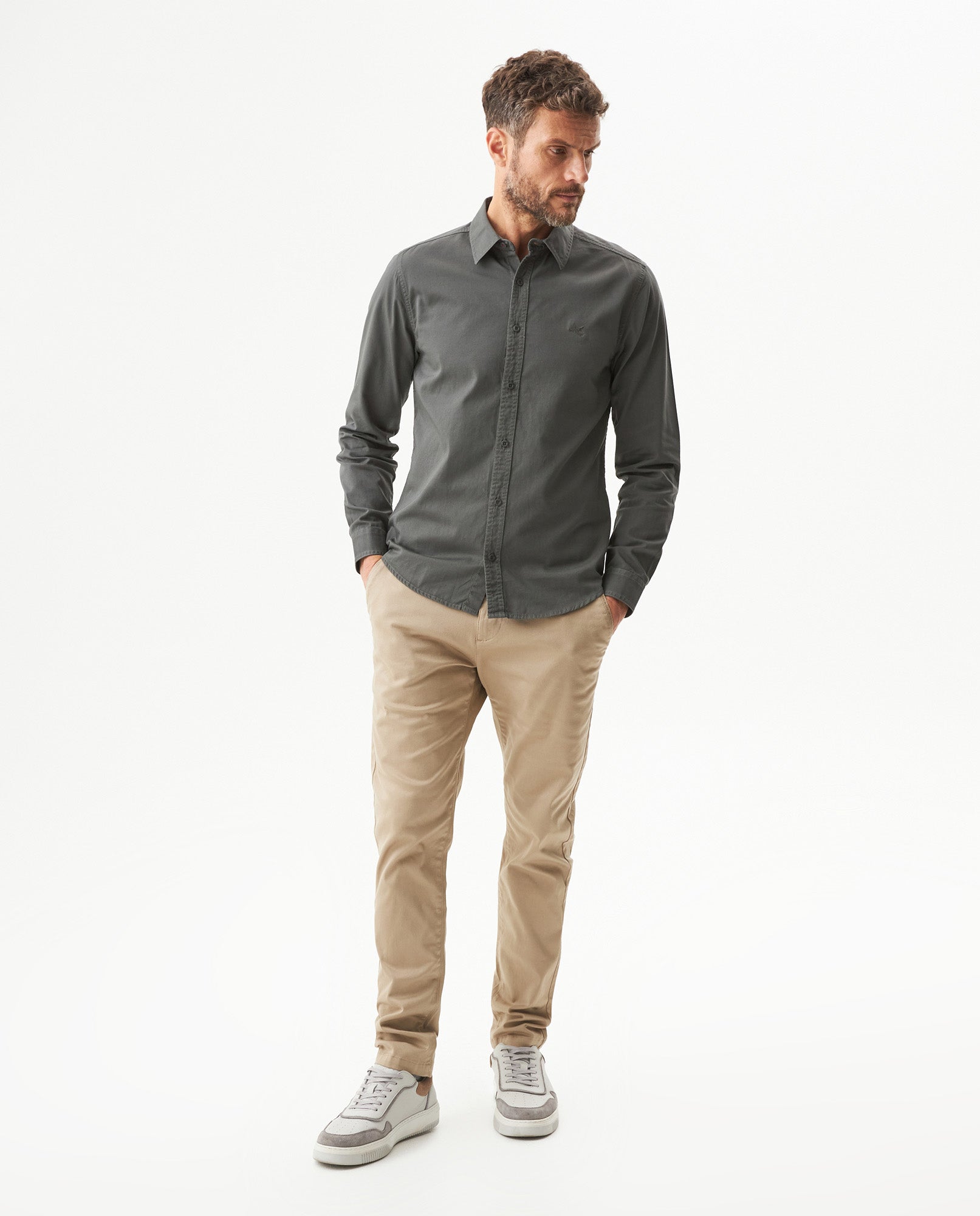 Camisa Manga Larga para Hombre - Gray 63_619G022_GRI180306_4