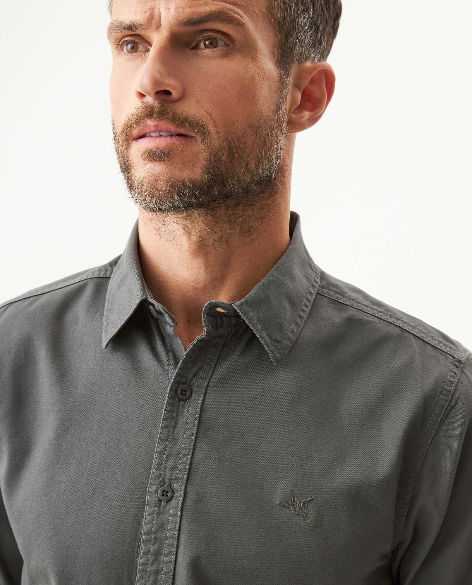 Camisa Manga Larga para Hombre - Gray 63_619G022_GRI180306_5