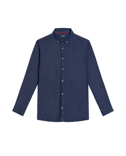 Men's Long Sleeve Shirt - Blue - 1