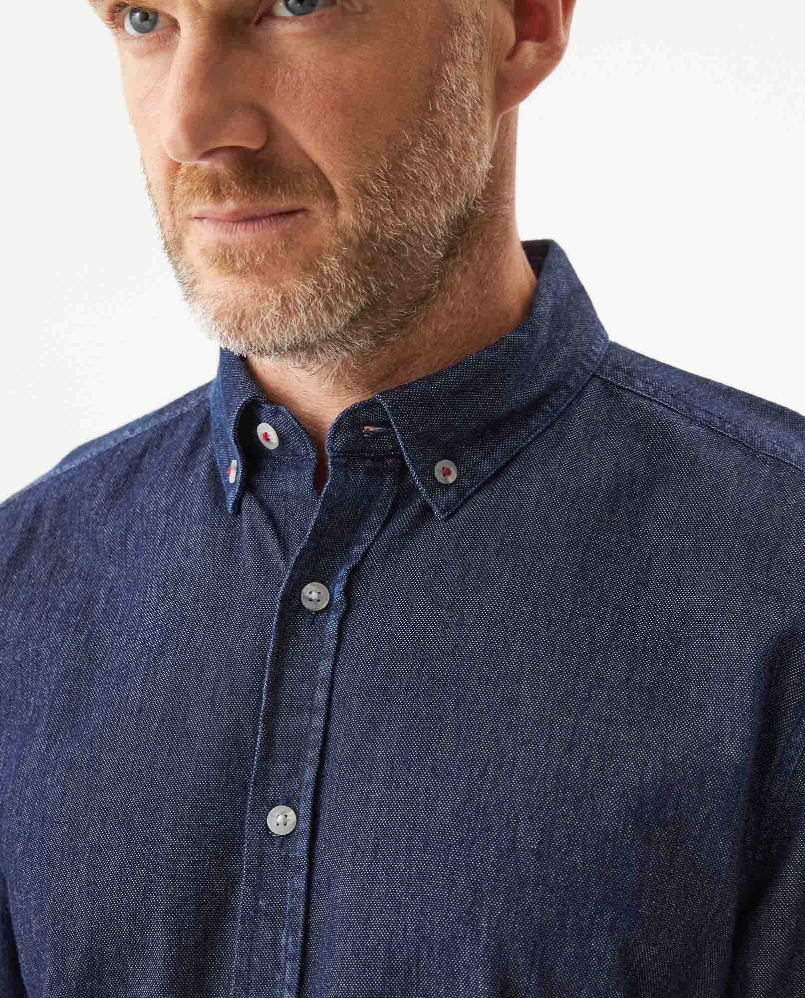 Men's Long Sleeve Shirt - Blue - 4