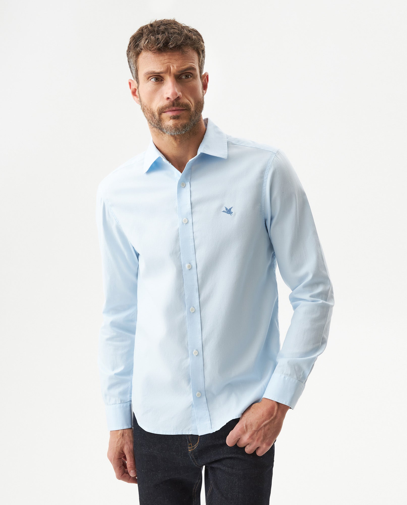 Men's Long Sleeve Shirt - Blue - 2