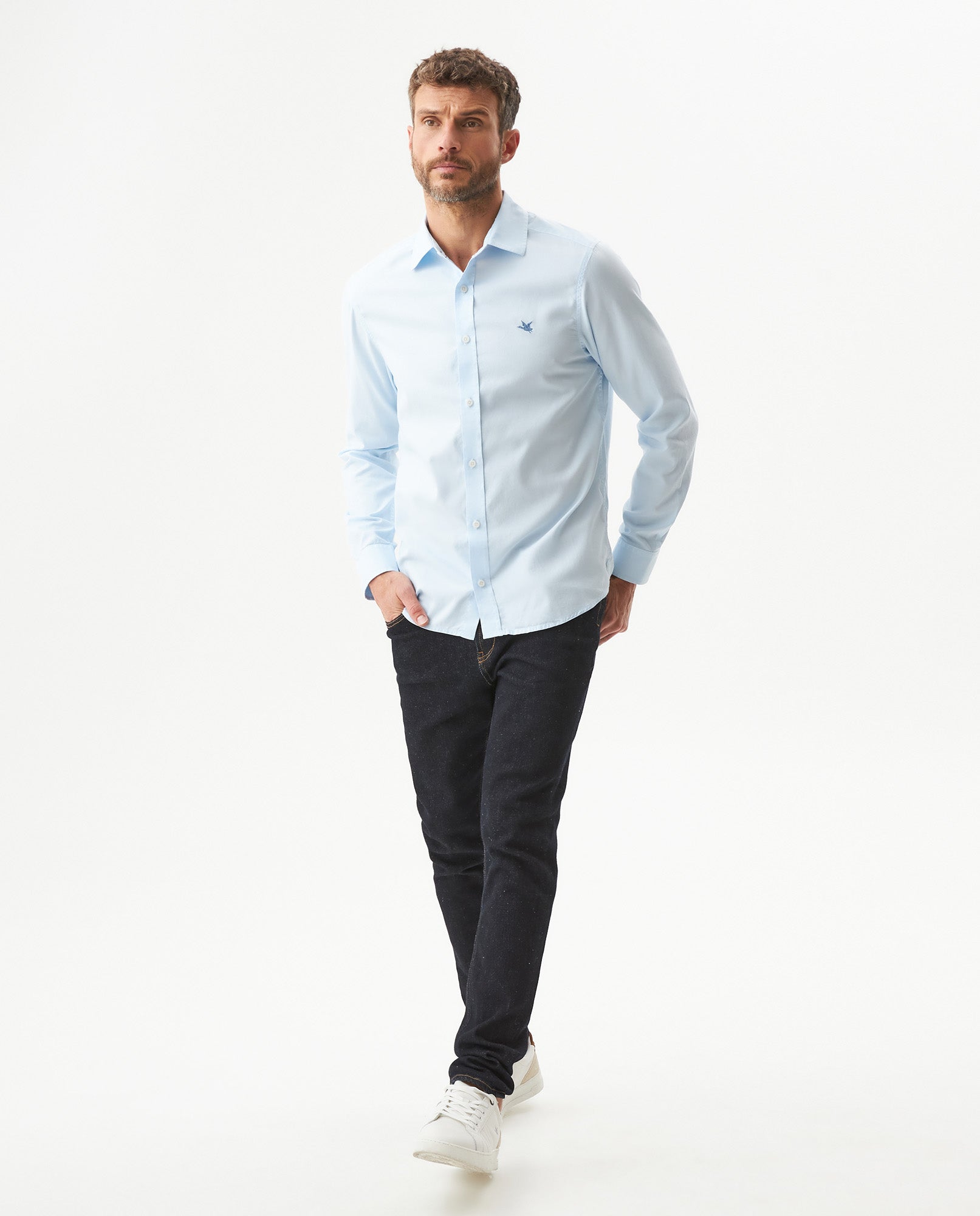 Men's Long Sleeve Shirt - Blue 619G024 - 3