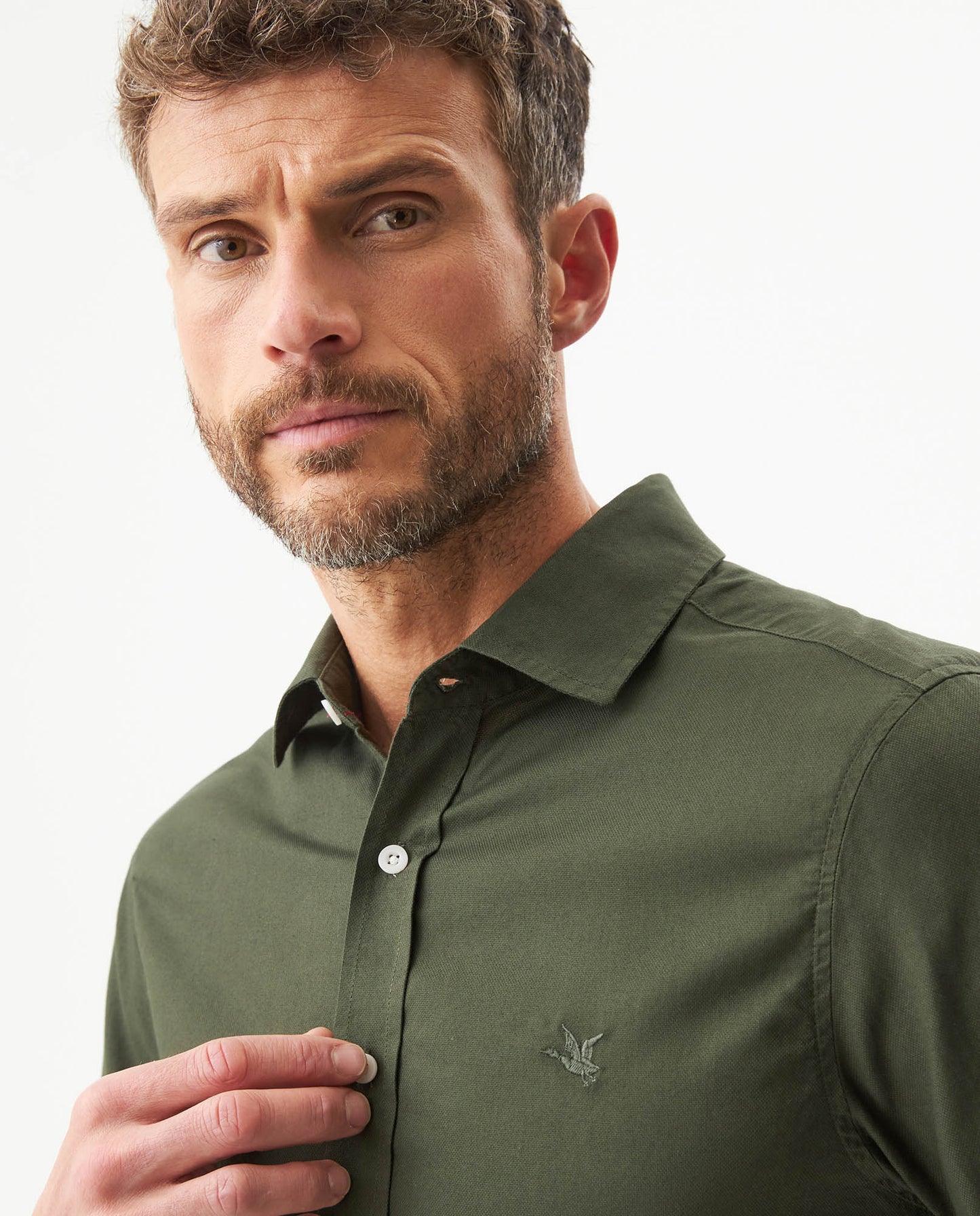 Men's Long Sleeve Shirt - Green - 4