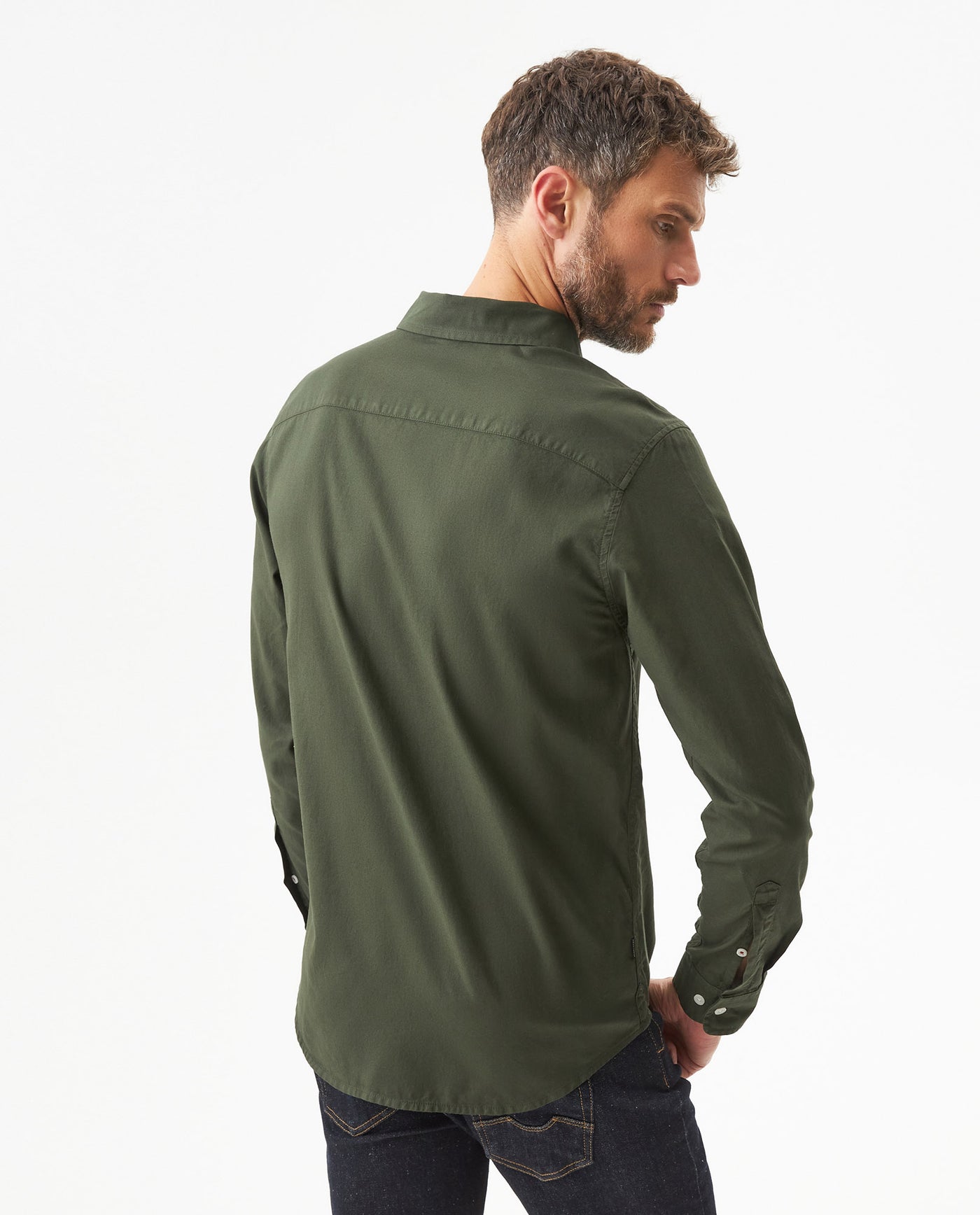 Men's Long Sleeve Shirt - Green 619G024 - 5