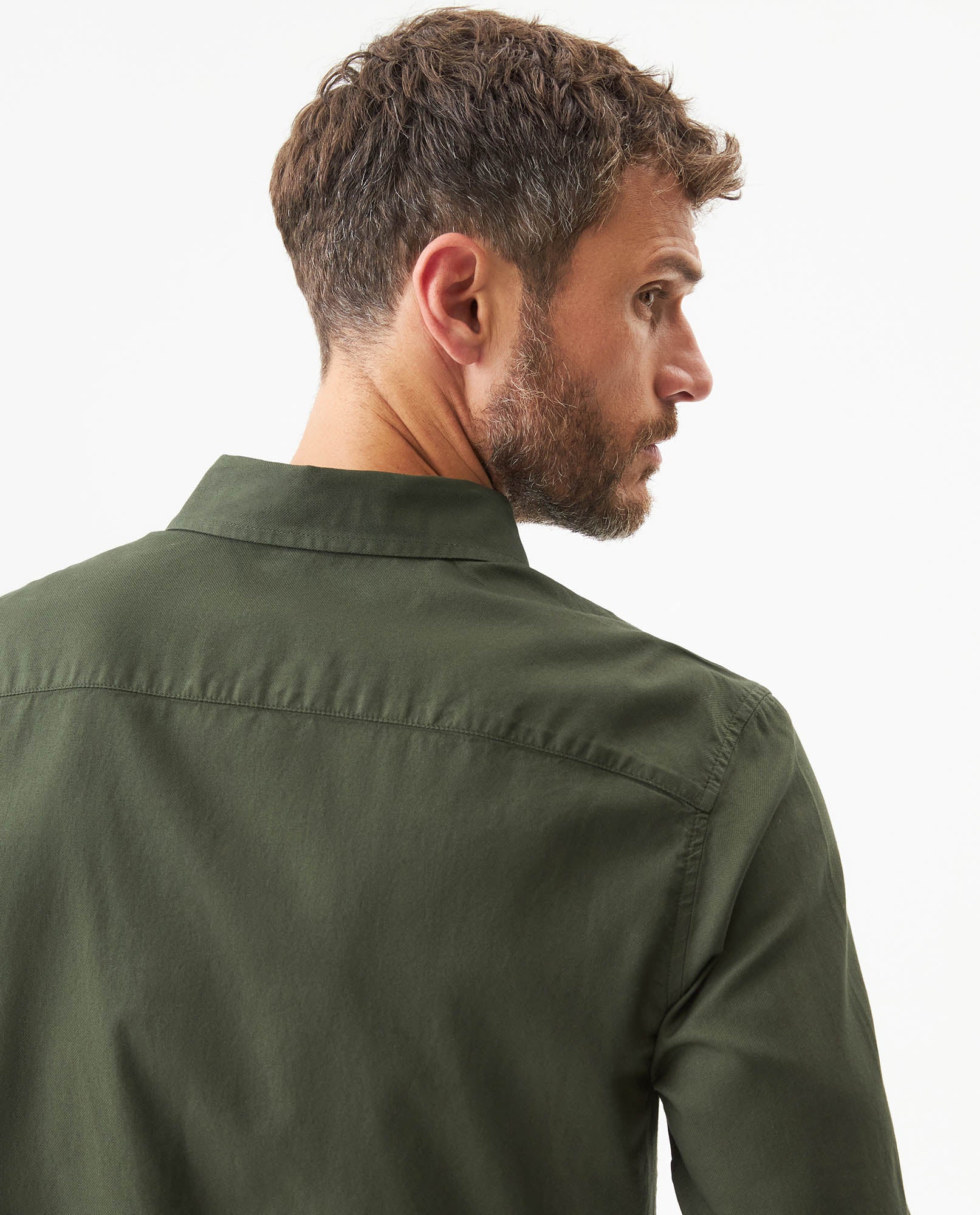 Men's Long Sleeve Shirt - Green 619G024 - 6