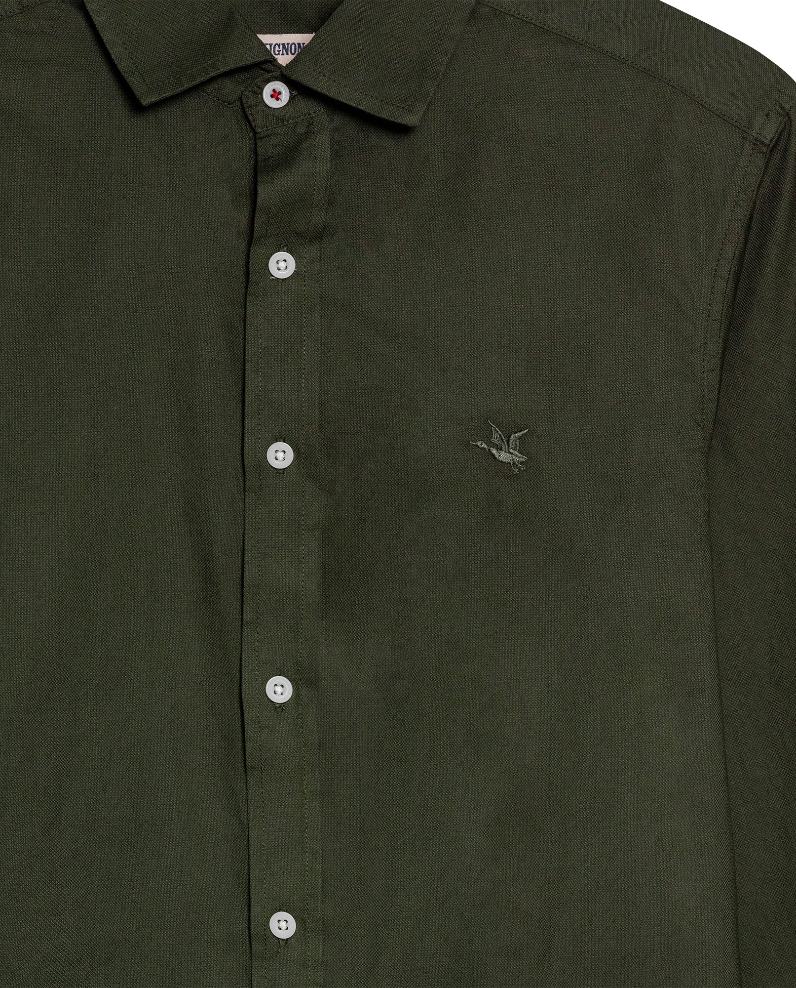 Men's Long Sleeve Shirt - Green - 7