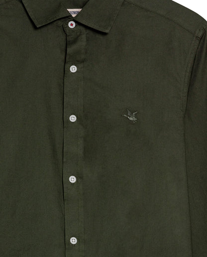 Men's Long Sleeve Shirt - Green - 7