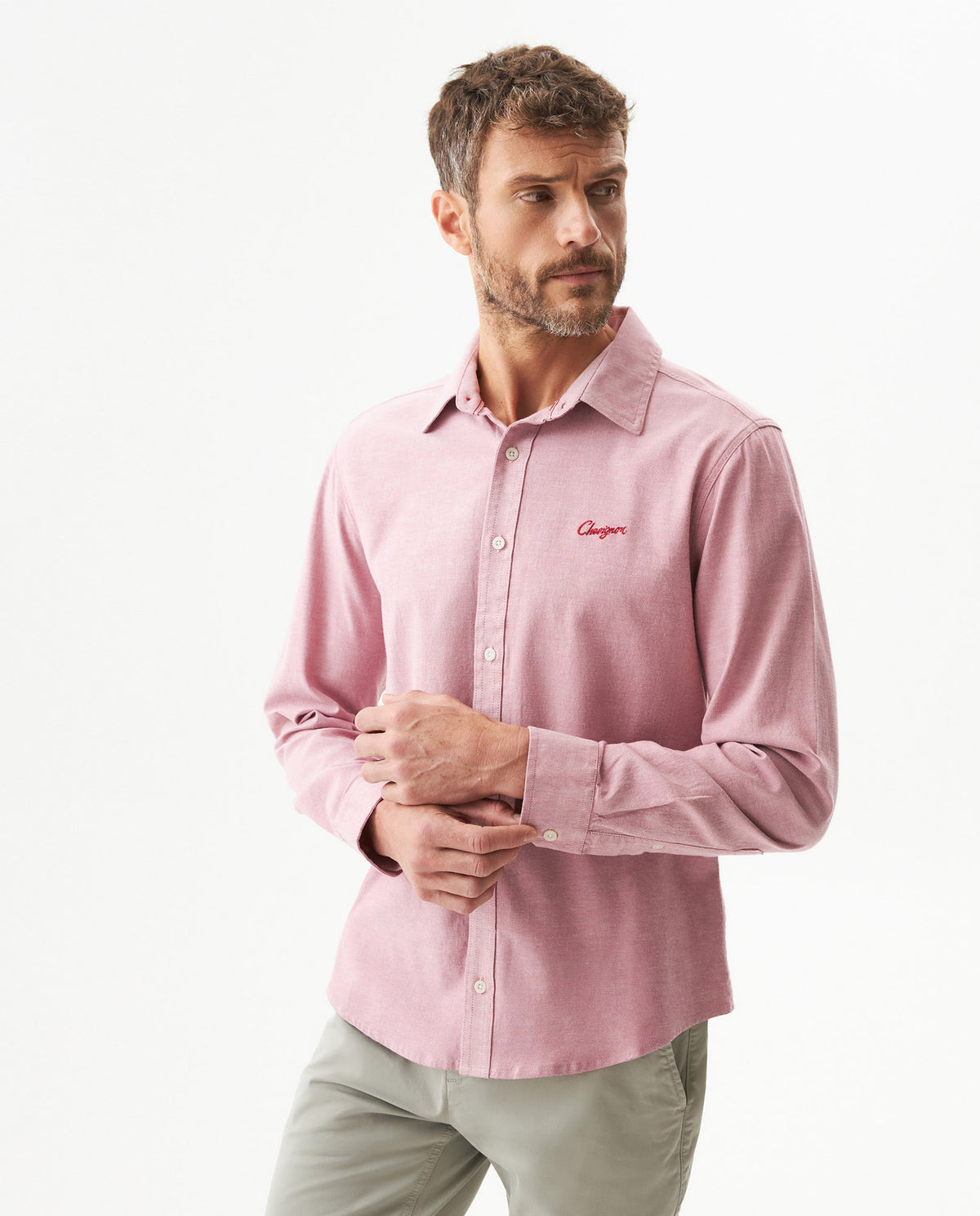 Men´s Slim Fit Shirt - Red 63_619G025_ROJ191557_0