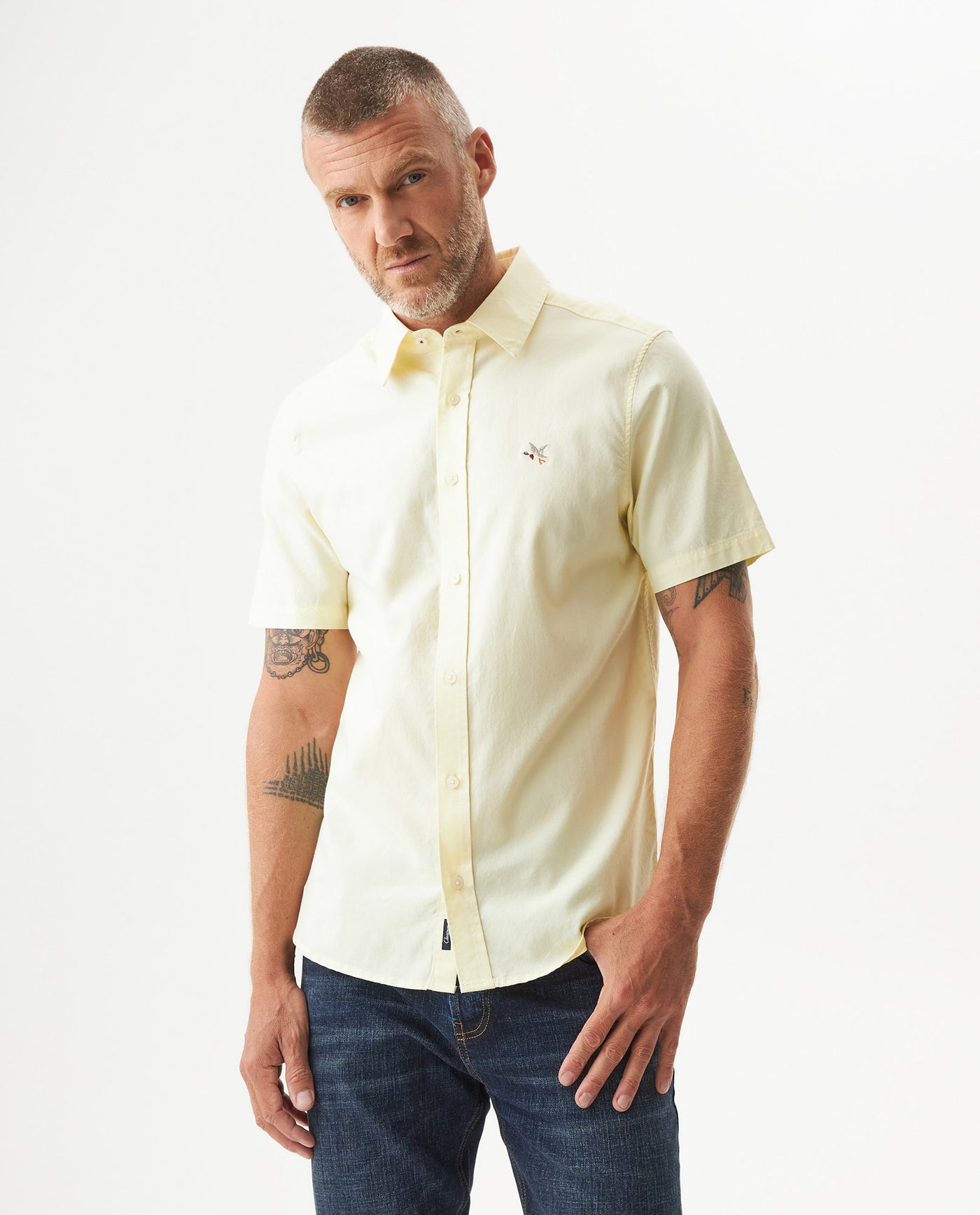 Camisa Manga Corta para Hombre - Yellow 63_619G026_AMA120711_0