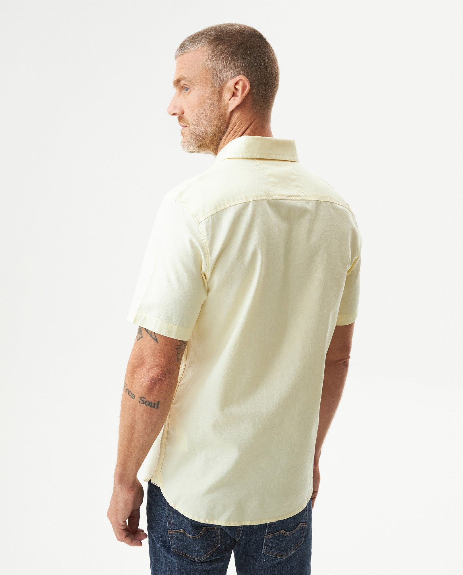 Camisa Manga Corta para Hombre - Yellow 63_619G026_AMA120711_6