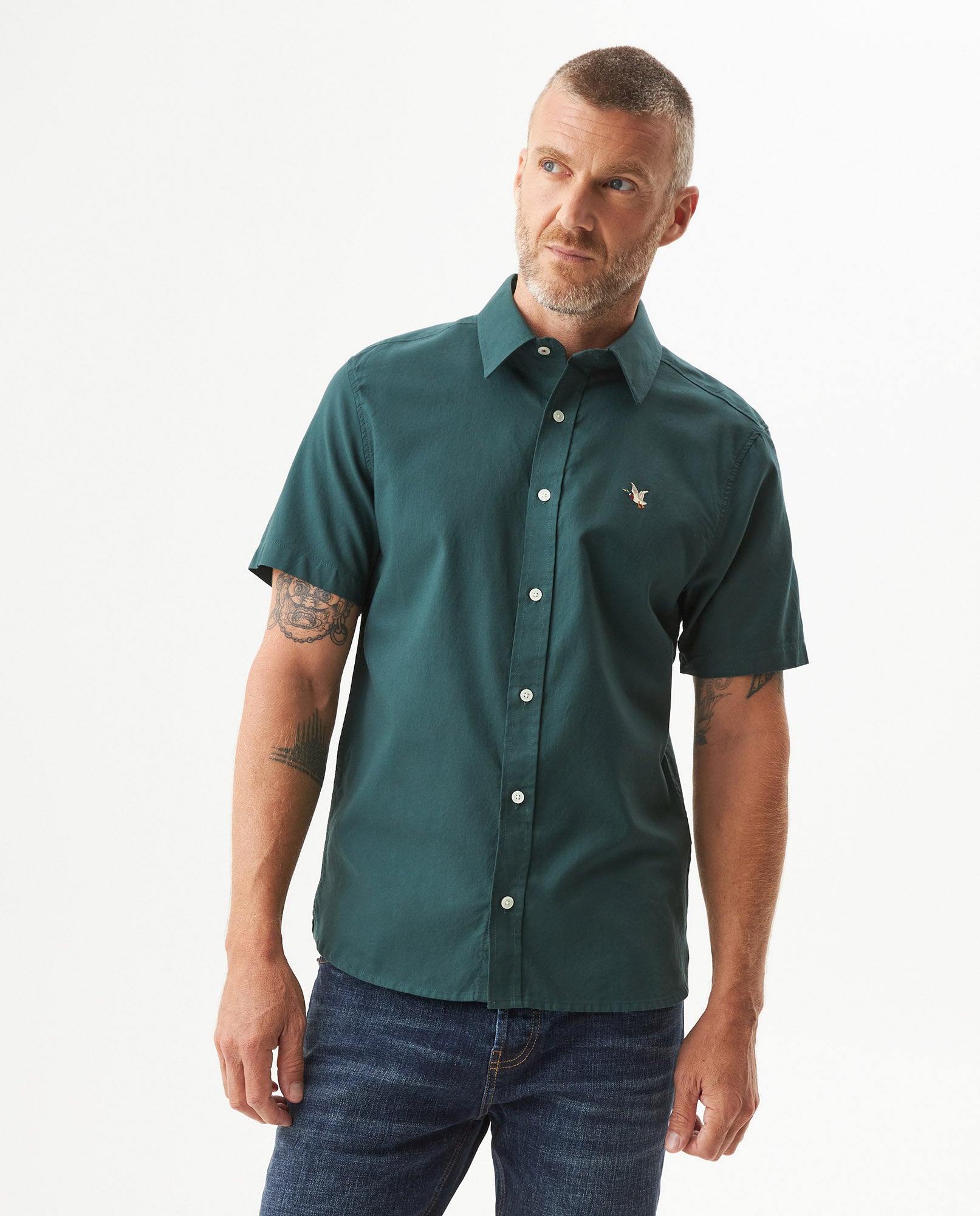 Camisa Manga Corta para Hombre - Green 63_619G026_VER195917_0