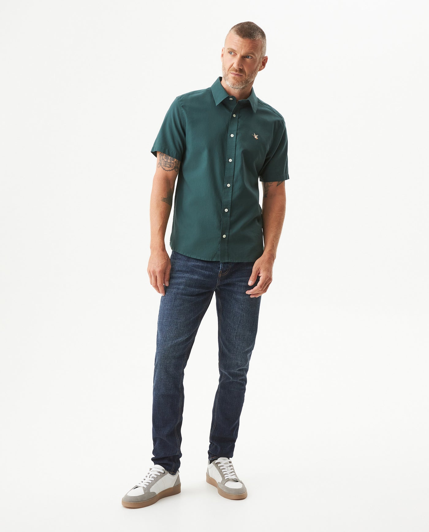 Camisa Manga Corta para Hombre - Green 63_619G026_VER195917_4