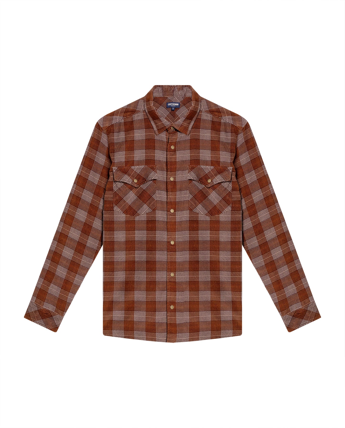 Men's Long Sleeve Shirt - Brown - 1