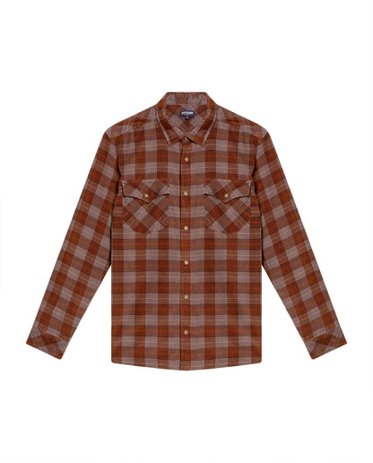 Men's Long Sleeve Shirt - Brown - 1