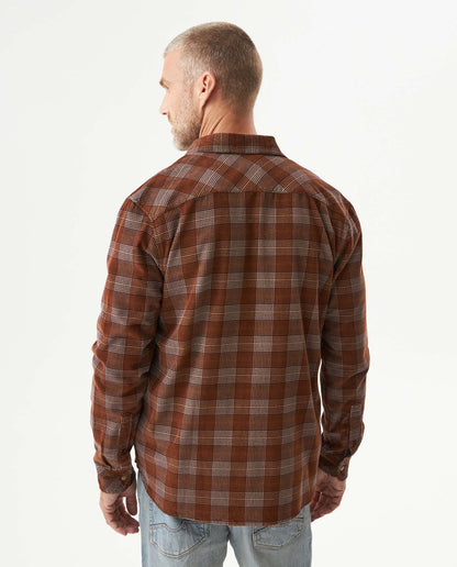 Men's Long Sleeve Shirt - Brown - 5