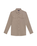 Men's Long Sleeve Classic Fit Shirt in Cotton-Viscose Blend, Shoreline 619G029 - 2