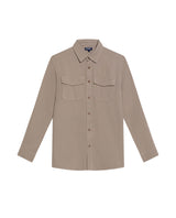 Men's Long Sleeve Classic Fit Shirt in Cotton-Viscose Blend, Shoreline 619G029 - 2