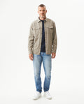 Men's Long Sleeve Classic Fit Shirt in Cotton-Viscose Blend, Shoreline 619G029 - 3