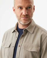 Men's Long Sleeve Classic Fit Shirt in Cotton-Viscose Blend, Shoreline 619G029 - 4