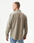 Men's Long Sleeve Classic Fit Shirt in Cotton-Viscose Blend, Shoreline 619G029 - 5