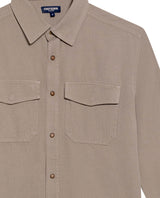 Men's Long Sleeve Classic Fit Shirt in Cotton-Viscose Blend, Shoreline 619G029 - 7