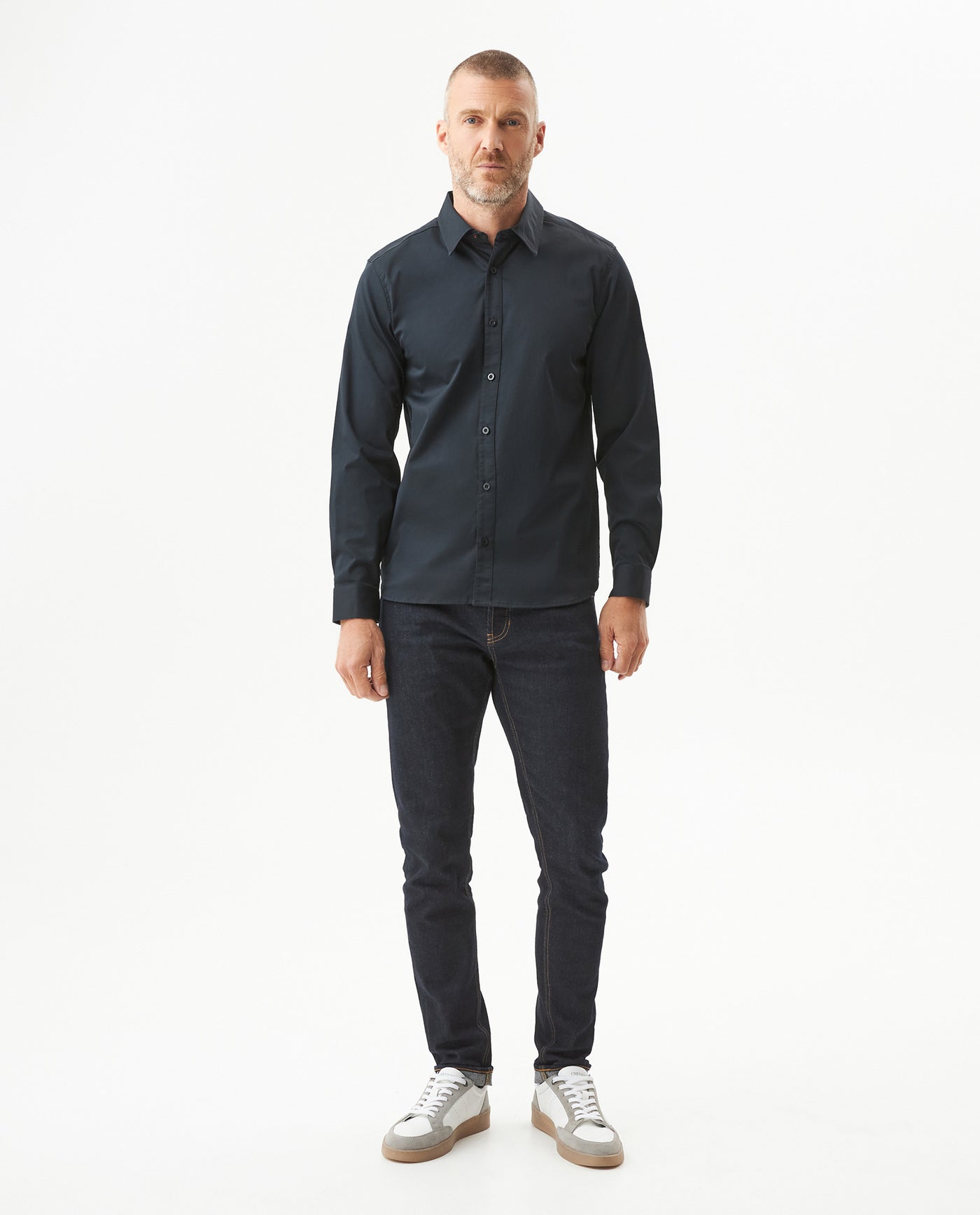 Men's Long Sleeve Shirt - Black 619G031 - 2