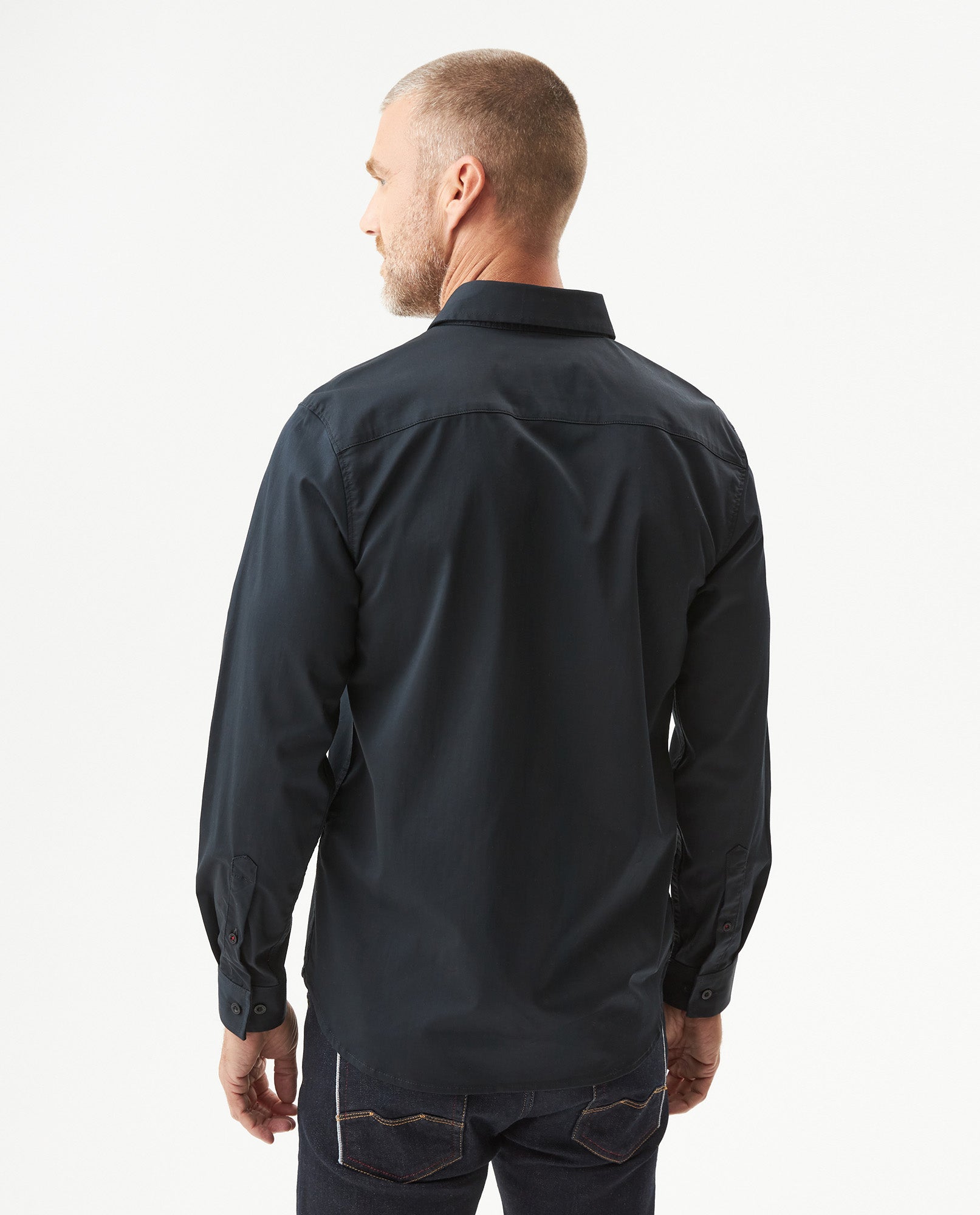 Men's Long Sleeve Shirt - Black 619G031 - 4
