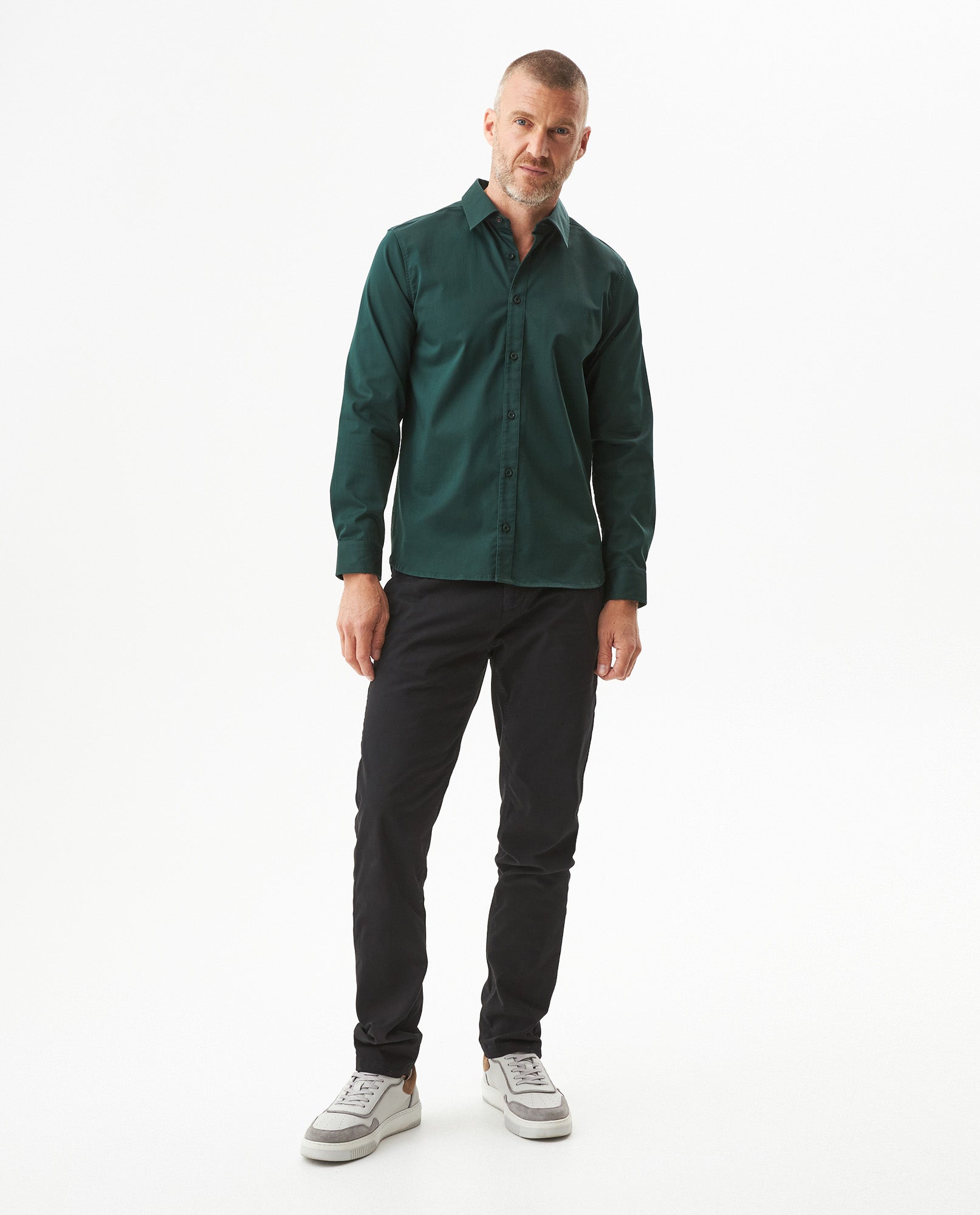 Men's Long Sleeve Shirt - Green 619G031 - 3