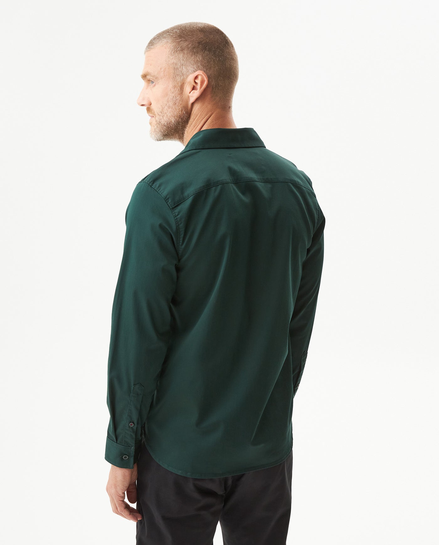 Men's Long Sleeve Shirt - Green 619G031 - 5