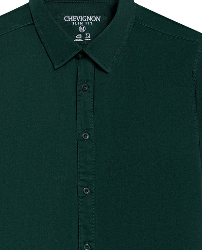 Men's Long Sleeve Shirt - Green - 7