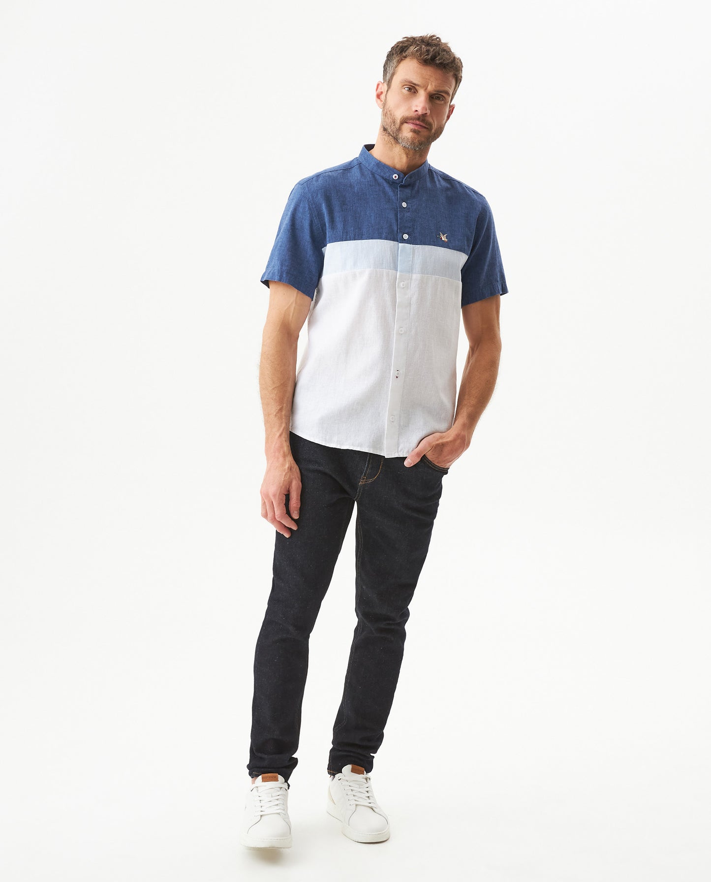 Men's Short Sleeve Shirt - Blue - 3