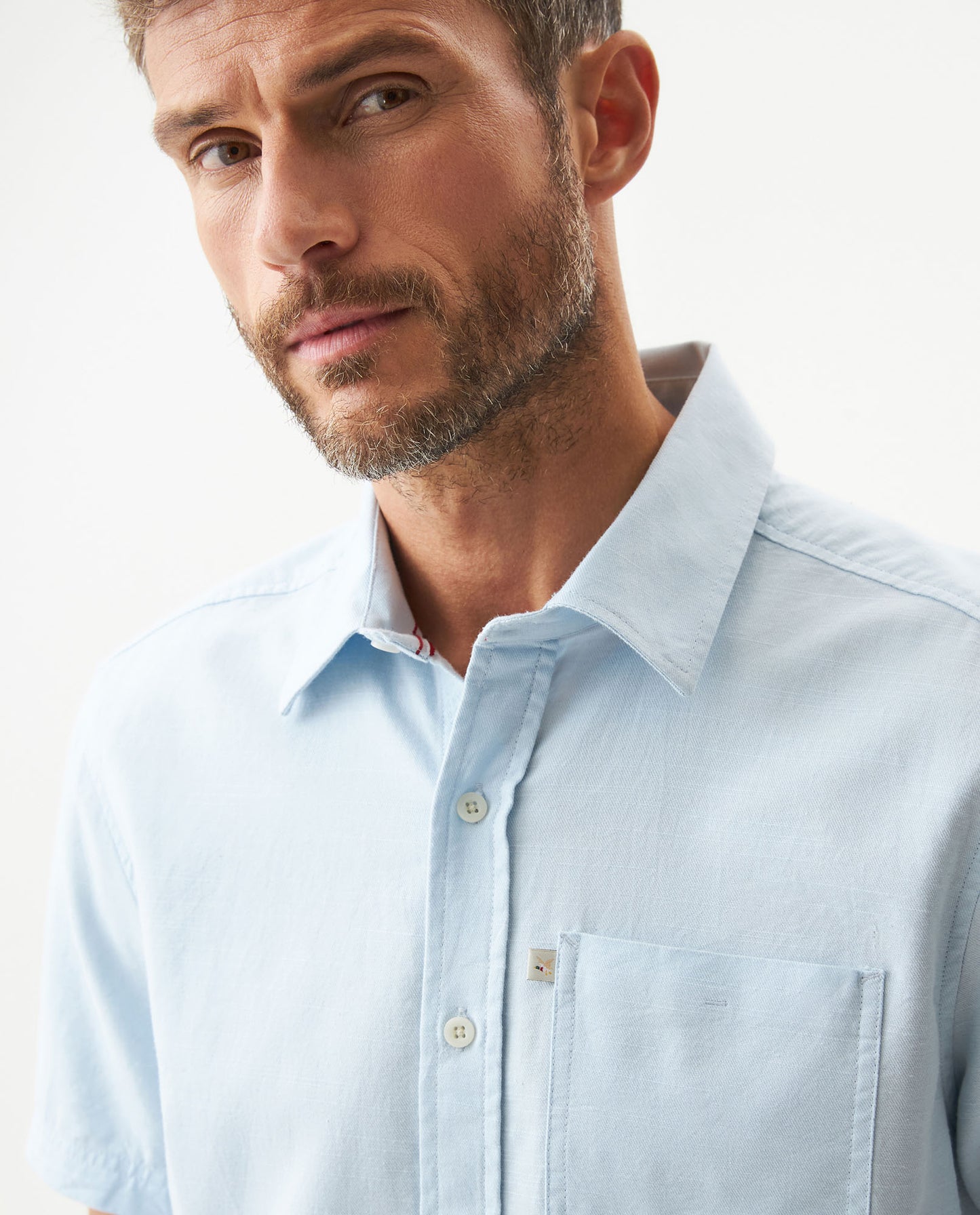 Men's Short Sleeve Shirt - Blue - 4