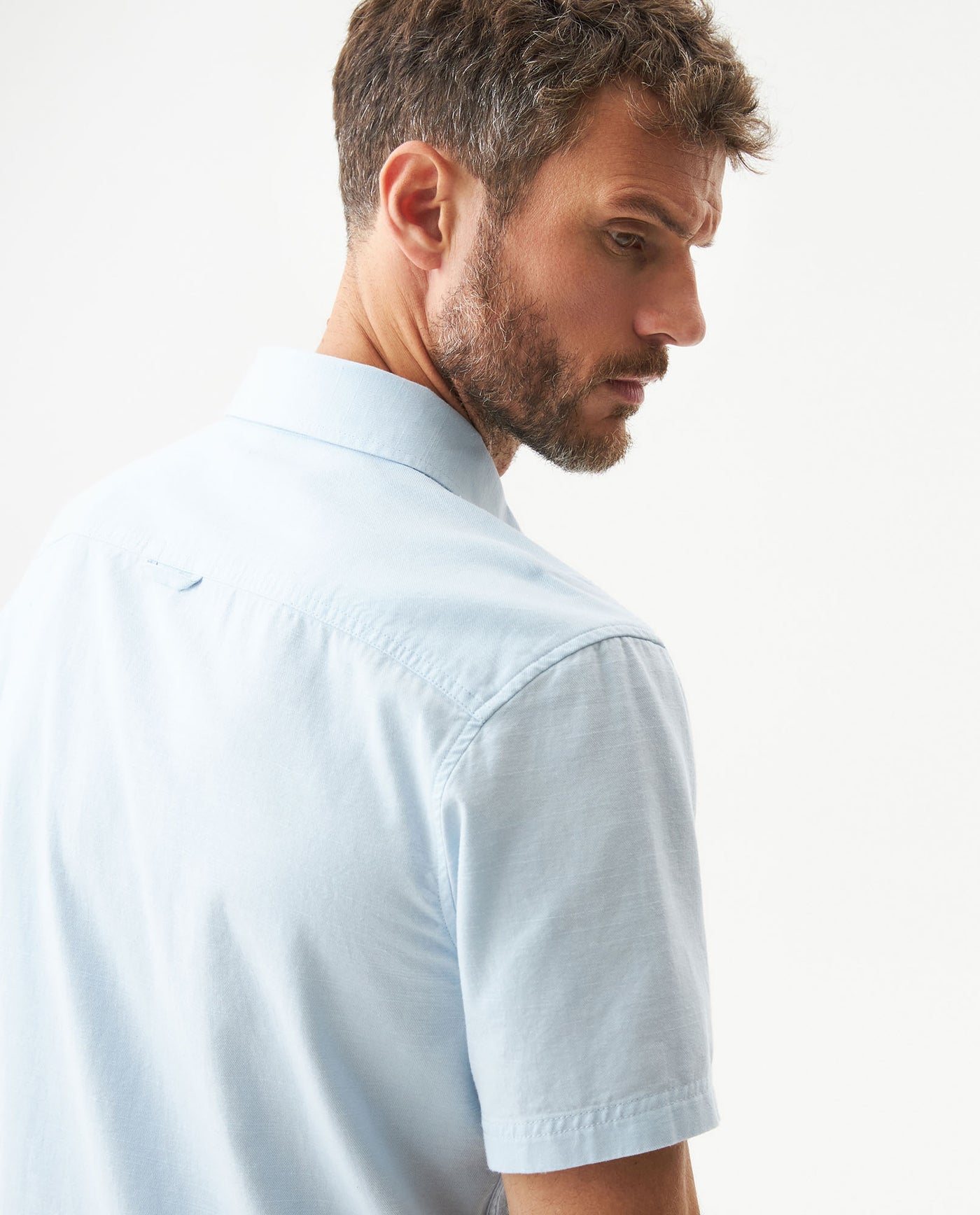 Men's Short Sleeve Shirt - Blue 619G033 - 6