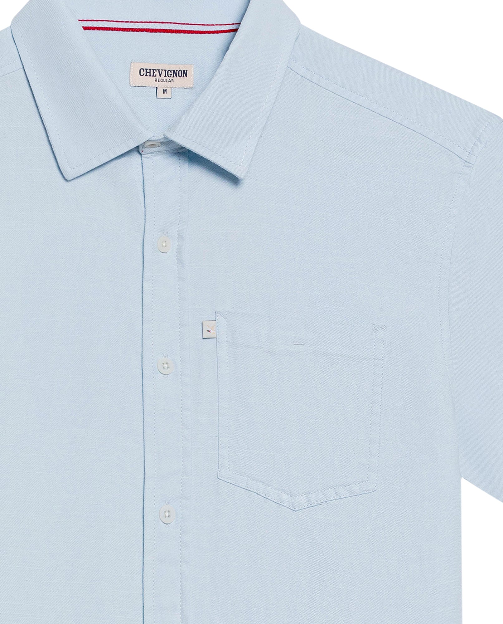 Men's Short Sleeve Shirt - Blue 619G033 - 7