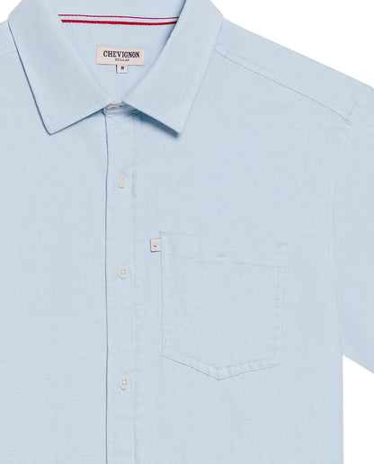 Men's Short Sleeve Shirt - Blue - 7