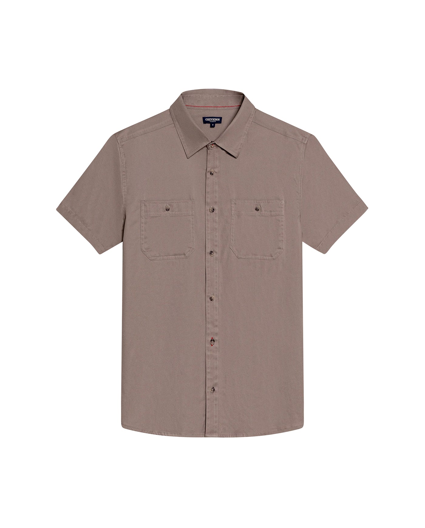 Men's Shirt, Short Sleeve, Classic Fit - Gray 619G034 - 2