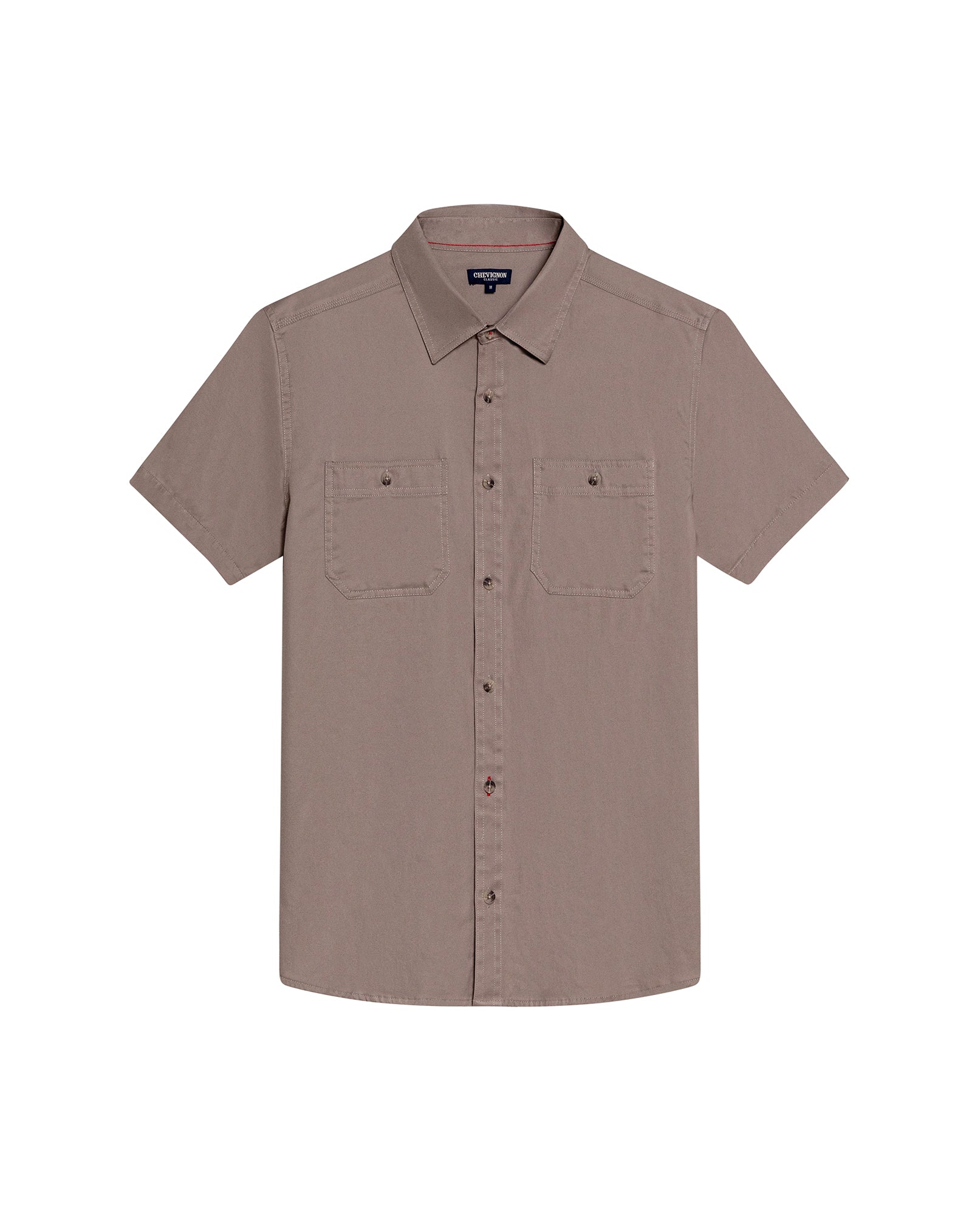 Men's Shirt, Short Sleeve, Classic Fit - Gray 619G034 - 2