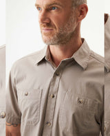 Men's Shirt, Short Sleeve, Classic Fit - Gray 619G034 - 4